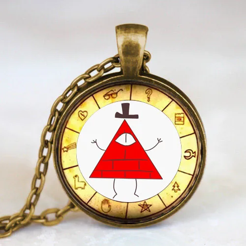 Ожерелье с кулоном в виде мультяшных таинственников Билл-цитер колеса время