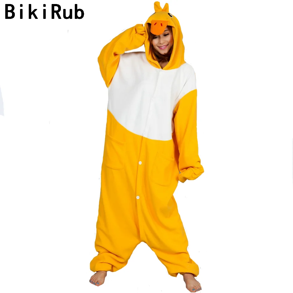 BIKIRUB женские пижамы унисекс пижамные наборы с животными Милая желтая утка