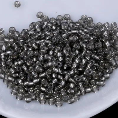 20g(1440 шт) 2 мм Чешский Spacer Стекло бусы с серебряными Diy одежды решений Материал для ручной вышивки крестом аксессуары - Цвет: 17 Gray
