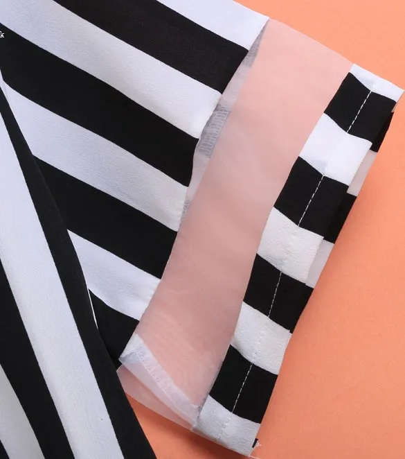 Дешевая Одежда Китай 2015 Женщин Вскользь Коротким Рукавом В Полоску Прямо Мини