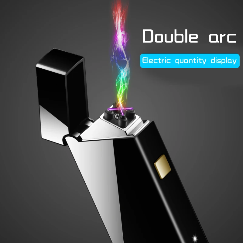 JH-A2 Alibaba Китай интернет-магазины Sanqiao Зажигалки ветрозащитные USB touch двойная дуга