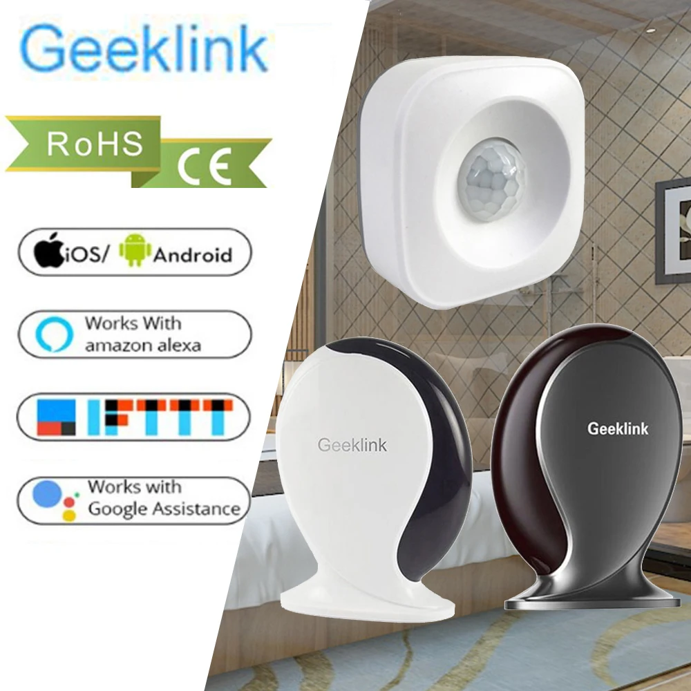 Датчик движения Geeklink с ИК-датчиком работает Alexa Google Home | Электроника