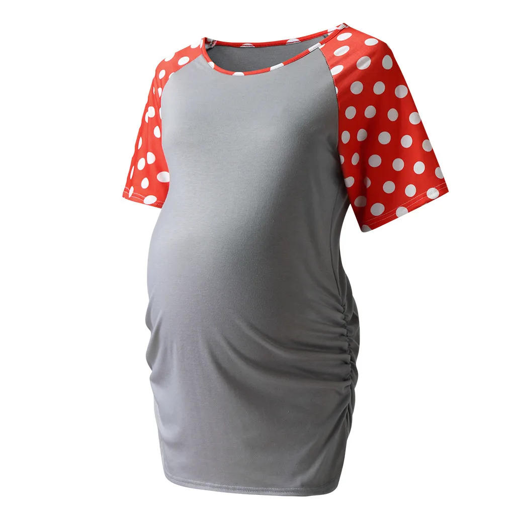 Women Maternity Clothes Print Short Sleeved Round Neck Pregnant Pregnancy Shirt Breastfeeding Enfermeria | Мать и ребенок