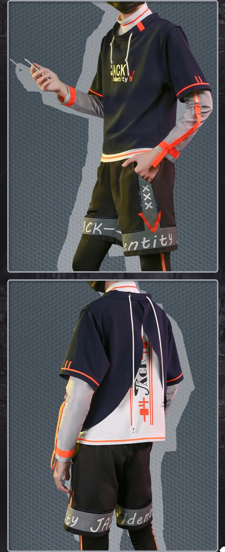 Аниме! Identity V Naib Subedar Jack спортивный свитер Готическая крутая униформа для косплея модный ежедневный костюм Новинка