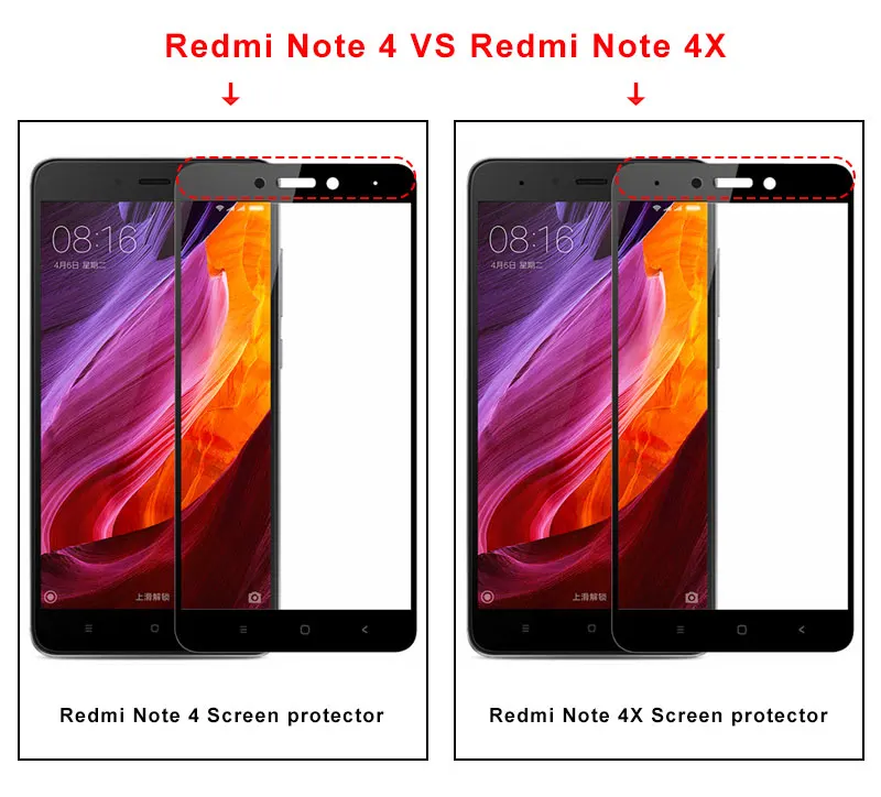 Для Xiaomi Redmi Note 4 закаленное стекло 4X Стекло 5 &quotПолное покрытие Защита экрана для