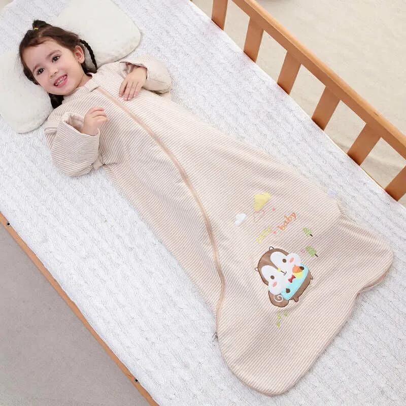 Весенне осенний тонкий детский спальный мешок зимний утепленный хлопковый