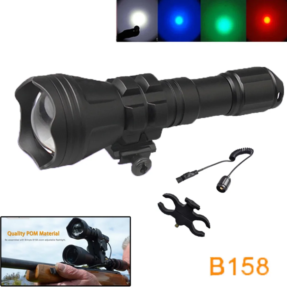 Asafee Zoomable светодиодный тактический фонарь Cree XM-L2 U4 светодиодный ночной охотничий фонарь с функцией зума с модулем для крепления оружия