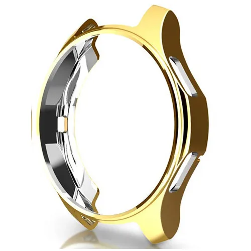 gold Чехол gear S3 frontier для samsung Galaxy Watch, 46 мм, 42 мм, ремешок, покрытие из мягкого ТПУ, универсальный защитный чехол, рамка - Цвет: gold