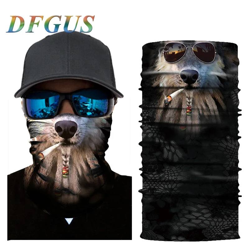 3D Seamless Camo Skull Magic Neck Gaiter Face Mask Head Shield Sport Camping Cycling Fishing Bandana Headband Scarf Men Women | Аксессуары