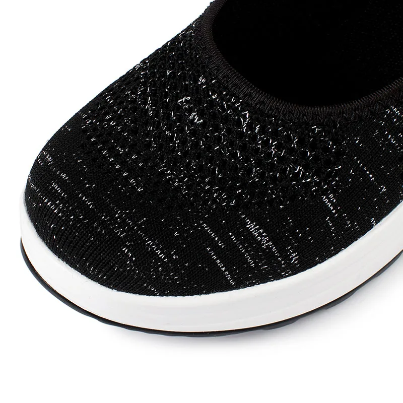 

WDZKN Fashion Shallow Summer Shoes Women Platform Sneakers Breathable Mesh Slip On Wedges Casual Swing Shoes Chaussures Femme