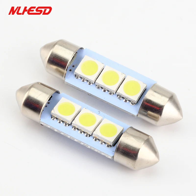 100x яркий белый светодиод автомобилей C5W 5050 3 Smd 3Smd 31 мм 36 мм/39 мм/41 Dc 12v гирлянда для