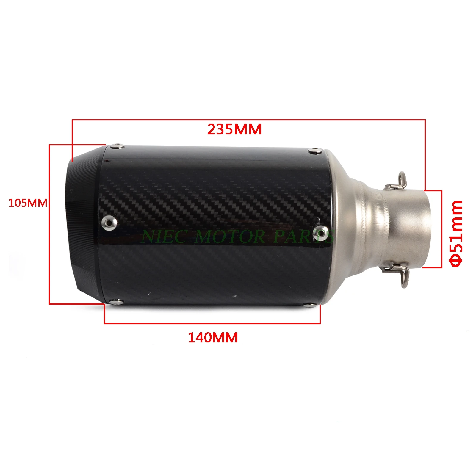 Выхлопной глушитель для мотоцикла высокопроизводительный из углеродного