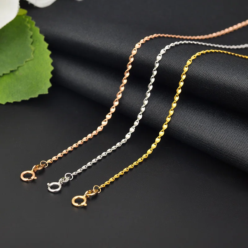 Браслет из чистого золота 18 К настоящий однотонный золотой браслет AU 750 хорошего