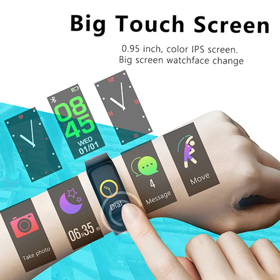 Умный Браслет TimeOwner монитор артериального давления пульсометр IP68