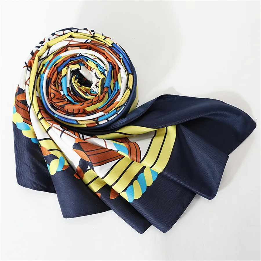 Роскошные брендовые шелковые шарфы для женщин Классическая Корона квадратная