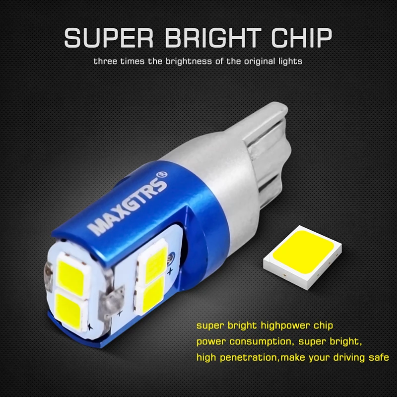 2 шт. W5W 3030 SMD автомобильный T10 светодиодный 194 168 Клин Замена заднего прибора панель лампы Белый Синий лампы для габаритных огней