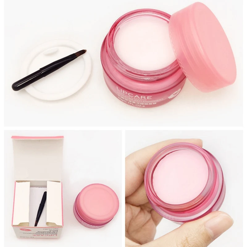 Клубничная маска для сна крем губ увлажняющий питают губы увеличитель