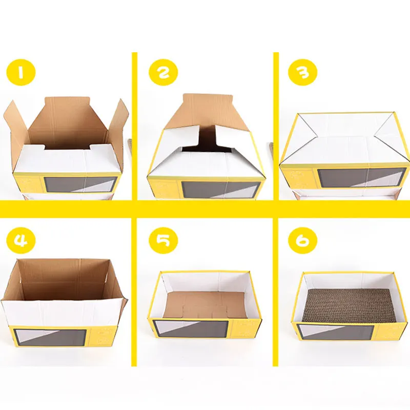 Fashion Corrugated Dog Cat Bed Scratch Board Box Claw Toy Carton For Sleeping Mat Pet Kitten Sofa | Дом и сад