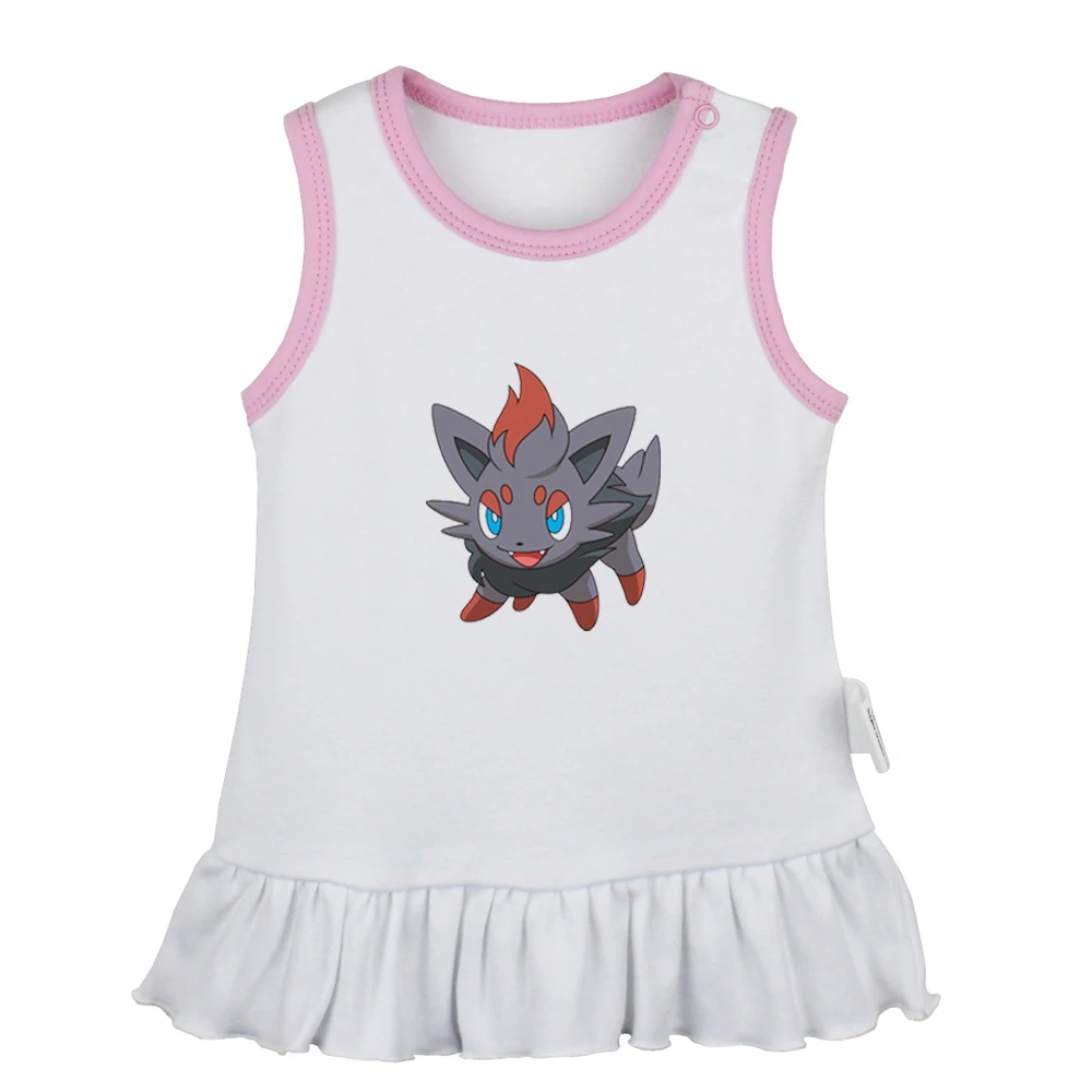 JaBabyYS658W Милый Покемон Togepi Jigglypuff Chansey Ditto Gengar Lickitung платья для новорожденных девочек платье без рукавов для малышей Одежда для младенцев - Цвет: JaBabyYS658W