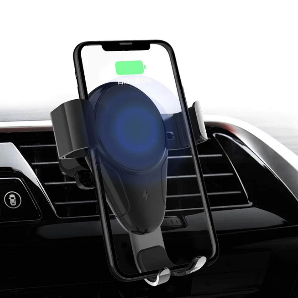 Беспроводное Автомобильное зарядное устройство 2 в 1 Qi с вентиляционным