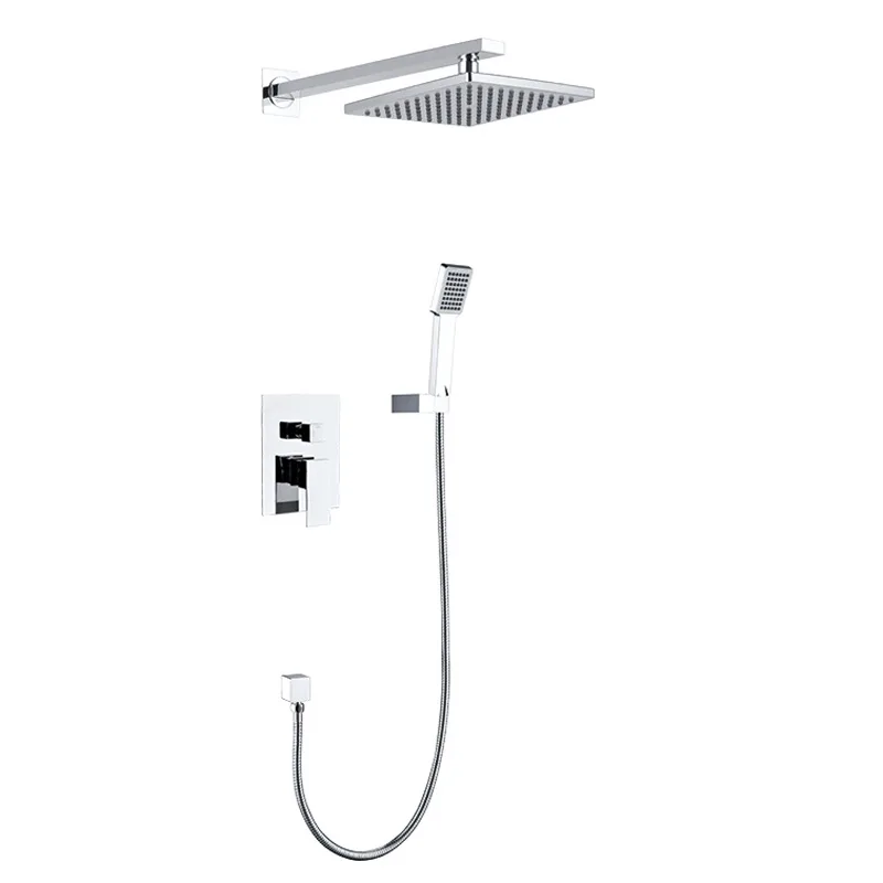 

Luxury Waterfall Rainfall Brass Shower Faucet Mixers Wall Mounted Single Handle Shower Column with Handshower 3 ways Mixer Valve