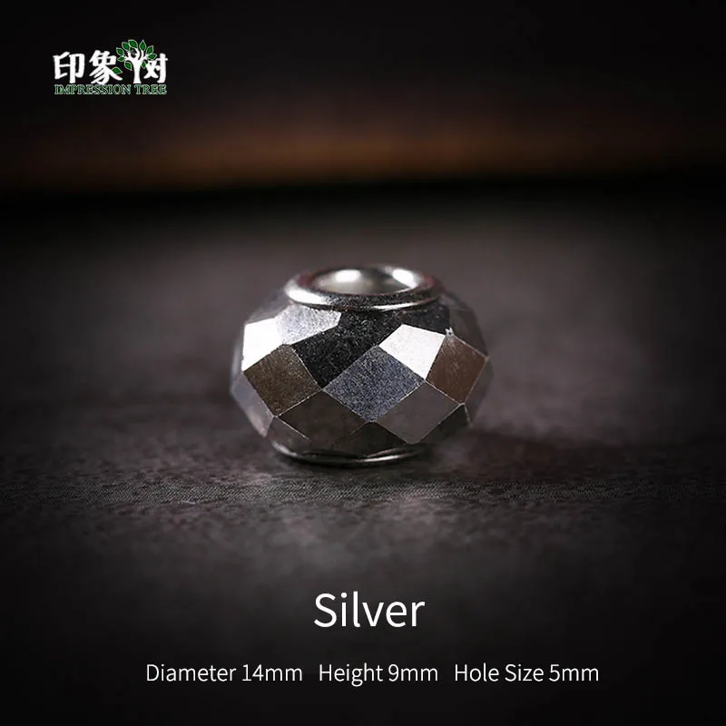 Silver 10pcs 12 видов цветов, 10 шт., стеклянные граненые бусины с большим отверстием для самостоятельной сборки, Европейские Бусины, 14x9x5 мм, подходят для изготовления браслетов, подвески, рукоделие, изготовление ювелирных изделий 16013 - Цвет: Silver 10pcs