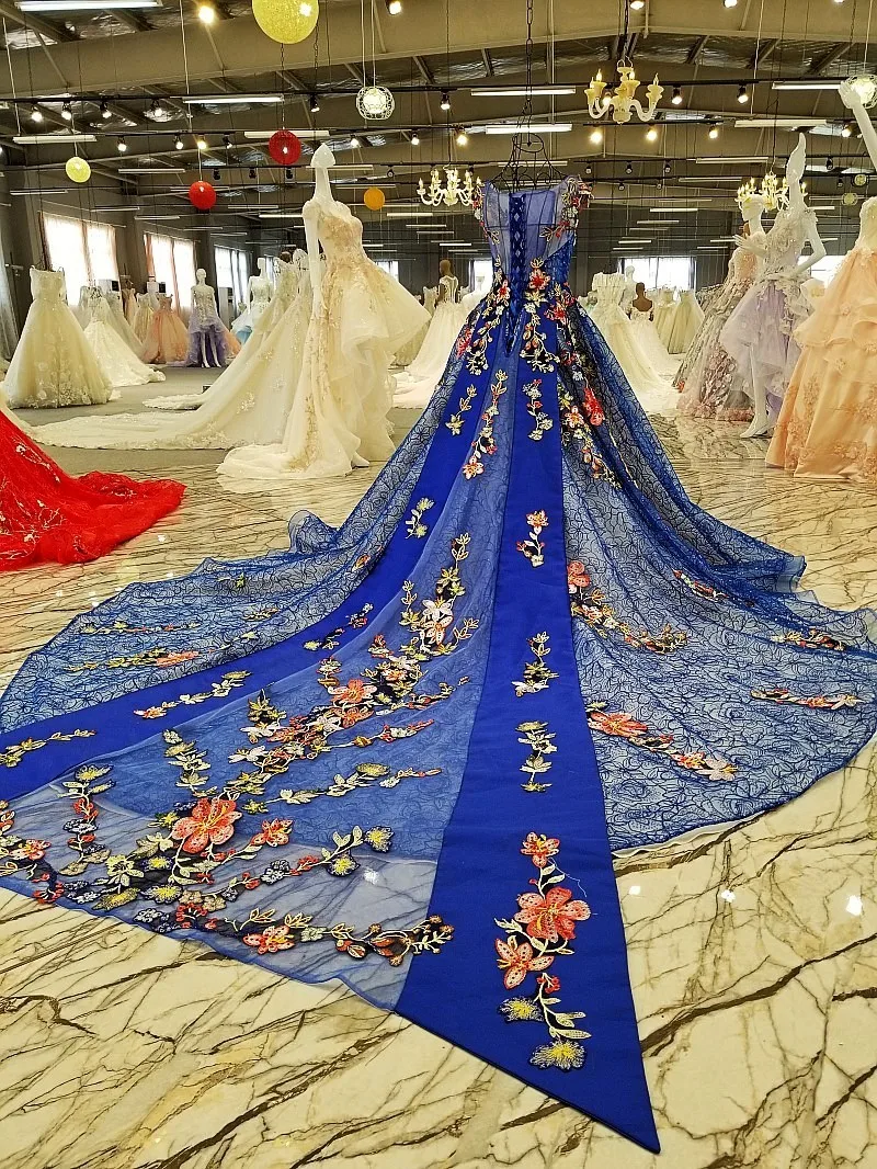Кружевное платье с цветами Роскошные вечерние платья реальные фотографии