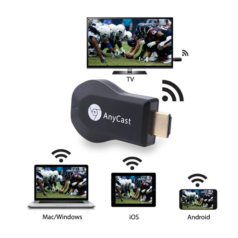 ТВ приемник AnyCast M2 Plus Airplay 1080P HD Android Miracast для телефона ПК PK Chromecast|tv stick|tv dongledongle hdmi |