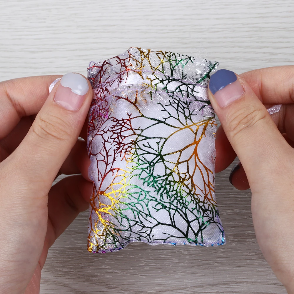 10 шт./лот прочная упаковка для ювелирных изделий из органзы подарочные пакеты