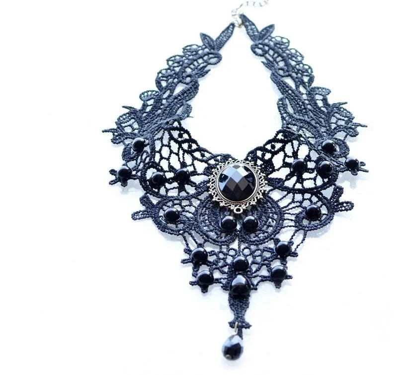 Кружевное ожерелье женское ювелирное изделие модное колье чокер в стиле панк с