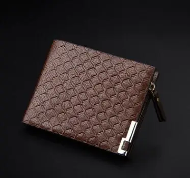 coffee style 1 DICOOL Новые многофункциональные мужские кошельки 2 цвета мужские s наивысшего качества кожаный кошелек на молнии для бизнеса держатель для карт Карманный Кошелек Горячая плед - Цвет: coffee style 1