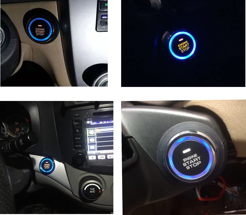 Запуск двигателя автомобиля с одной кнопкой блокировка стартер бесключевая