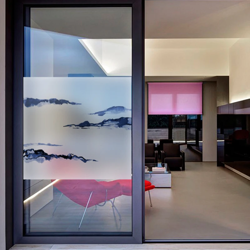 Бесплатная статическая липкая оконная пленка на заказ матовая непрозрачная