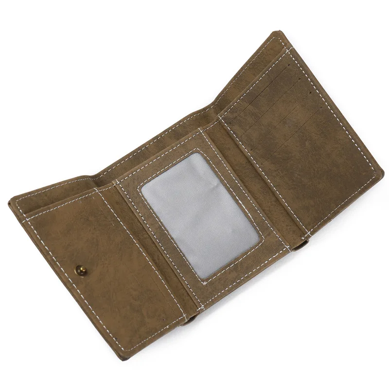 Новый брендовый Короткий Мужской кошелек из искусственной кожи мужской