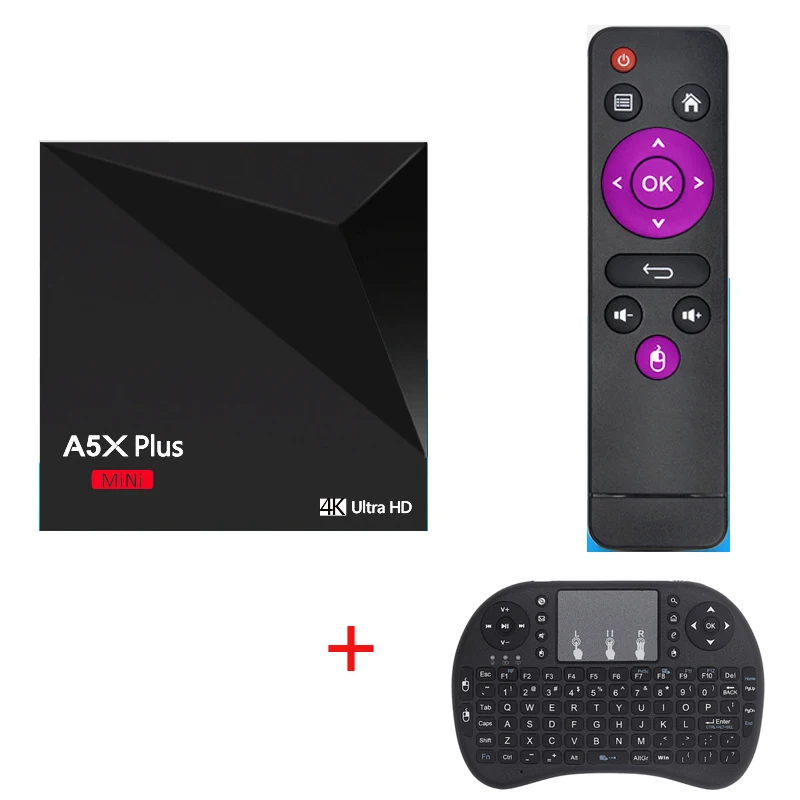 A5X Plus Мини Смарт ТВ приставка Android 9,0 2 Гб 16 Гб RK3328 Rockchip 2,4G wifi 100M LAN HD 2,0 телеприставка 4K HD медиаплеер