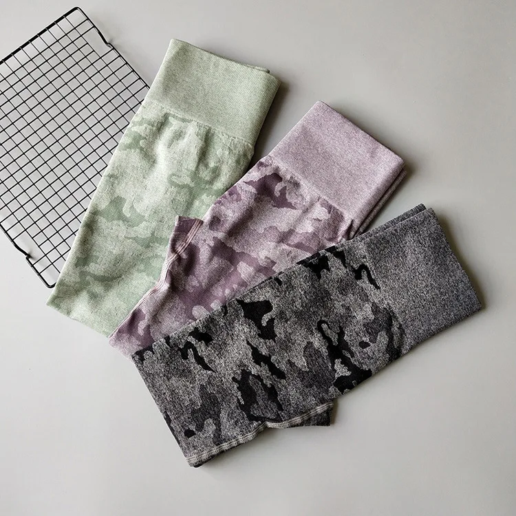 

2019 Women Sports Pants Sportswear Stretchy Yoga Gym Fitness Leggings High Waist Running Compression Tights Women Camo Pants