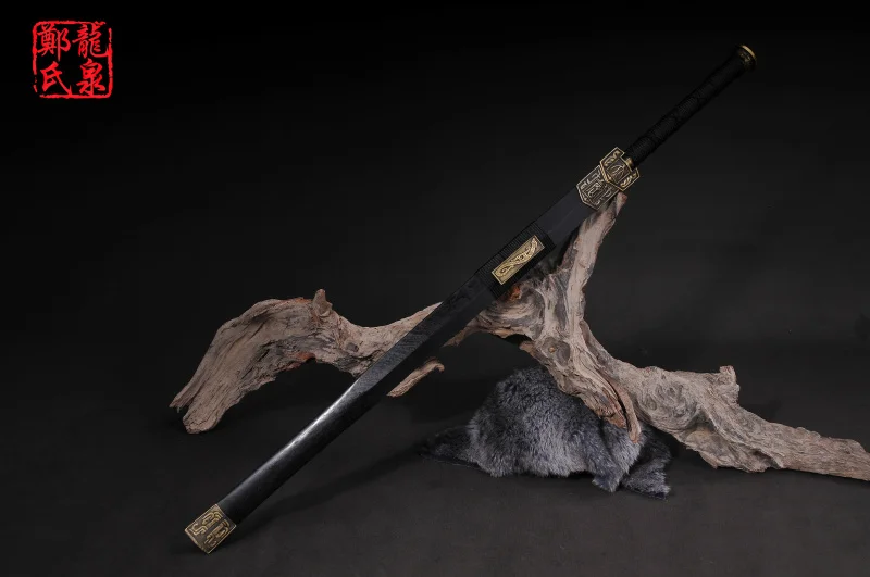 Традиционный китайский шпага настоящий Марганцевый Стальной гравированный узор