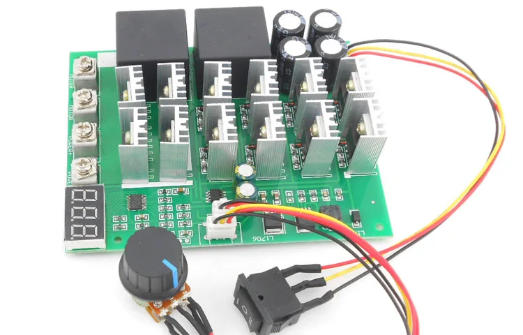 PWM DC 12В/24В/36В/48В 60A 3000 Вт контроллер скорости двигателя с обратным переключателем