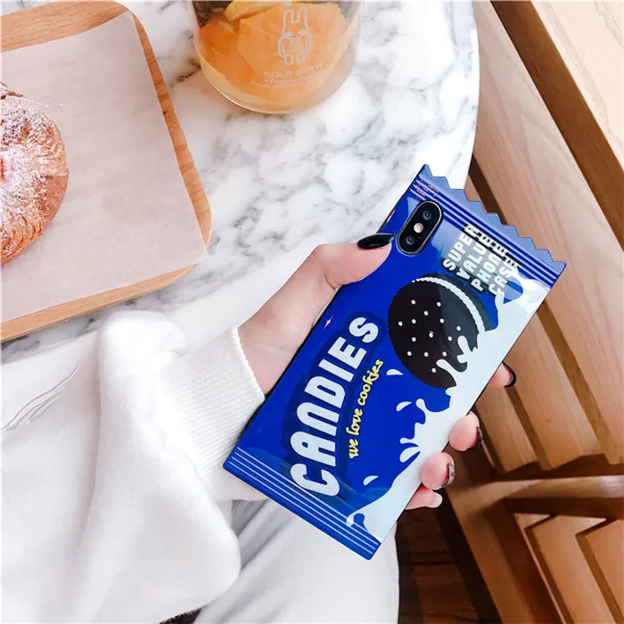 From Jenny забавное печенье конфеты чехол для iPhone X 7 7 plus/6/6 S Plus, 8, 8 plus, Модный мягкий чехол для задней крышки из симпатичный чехол