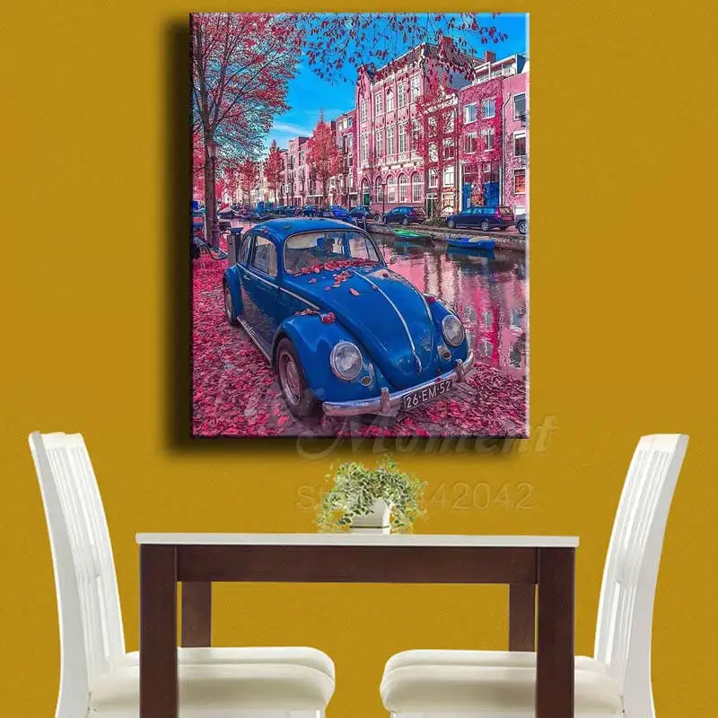 Когда нибудь момент алмазов картина розовый цветок здания стразы камни в форме