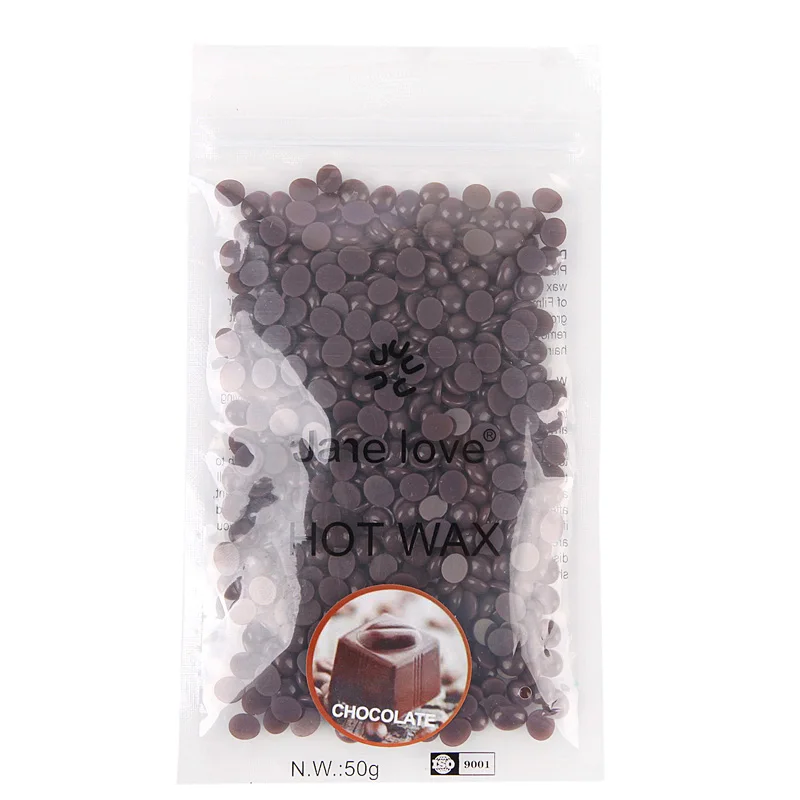 Chocolate Color 50 г воск для депиляции, горячая пленка, твердый воск, гранулы для восковой депиляции, бикини, удаление волос, воск для депиляции, бобы для депиляции - Цвет: Chocolate Color