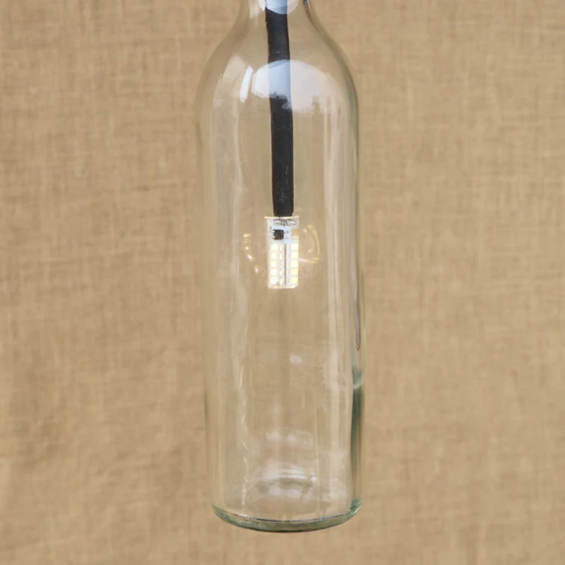 Современная винтажная Подвесная лампа с абажуром в стеклянных бутылках