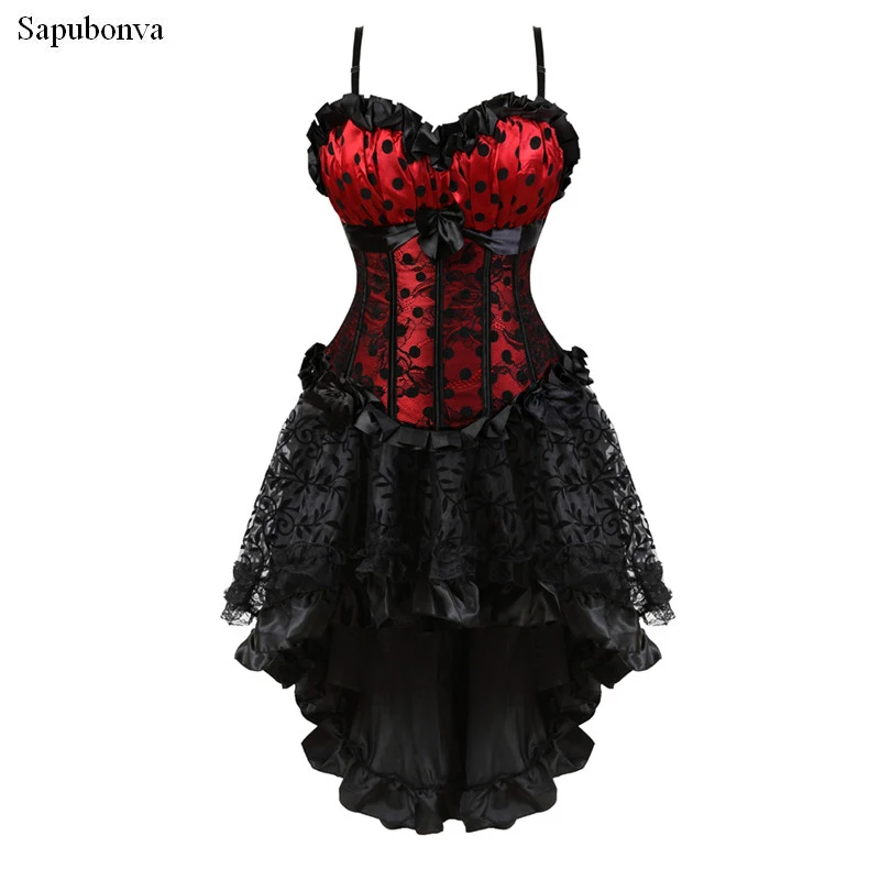 Женский корсет бюстье Sapubonva вечерние юбки с цветочным кружевом и на ремнях