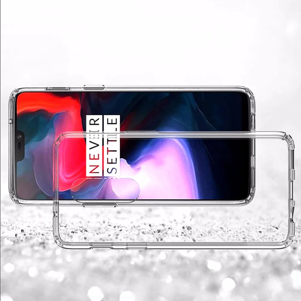 Ударопрочный чехол для OnePlus 6 7 Pro 7T 6t 5T Кристально Прозрачная Жесткая задняя