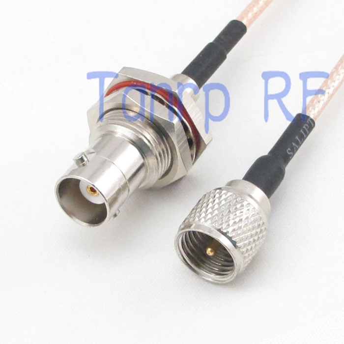 

10pcs 15CM Pigtail coaxial jumper cable RG316 extension cord 6inch BNC female nut bulkhead to mini UHF male RF adapter connector