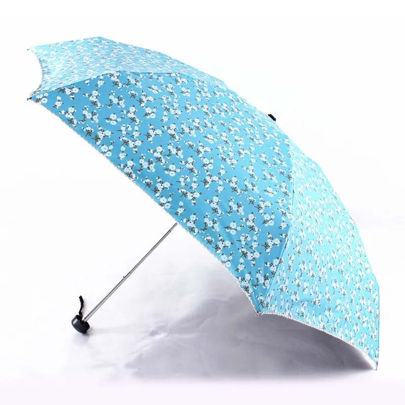 Качественный карманный мини ультралегкий женский зонт от дождя пять складных