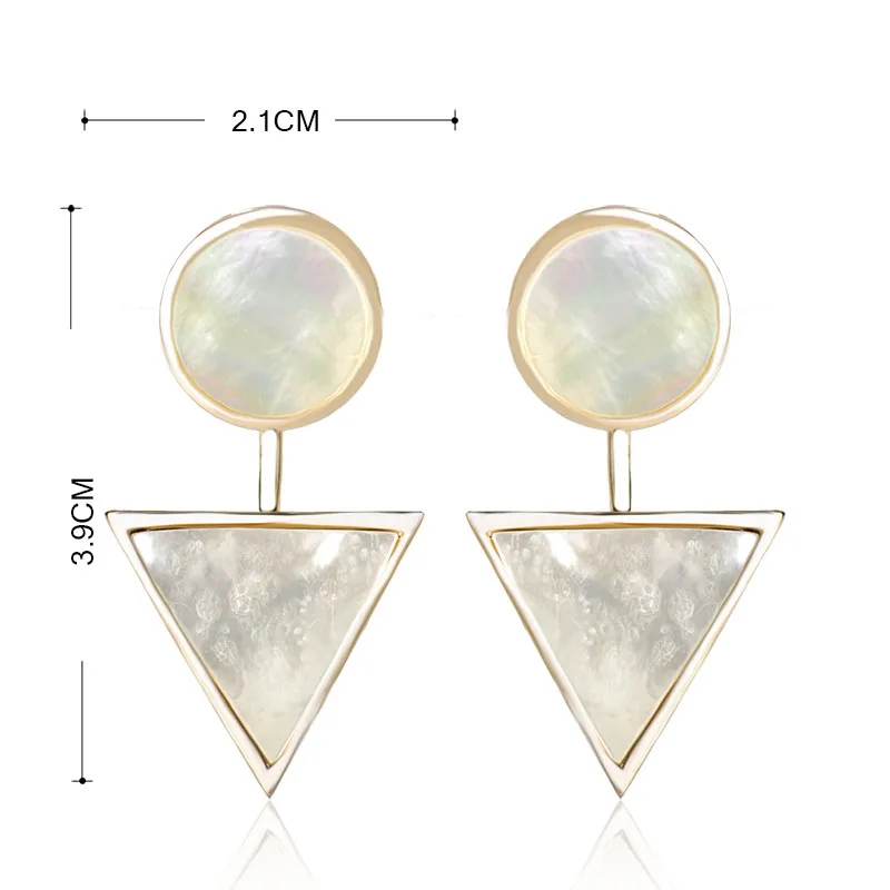 Женские Треугольные Серьги Blucome сережки подвески из металлического сплава