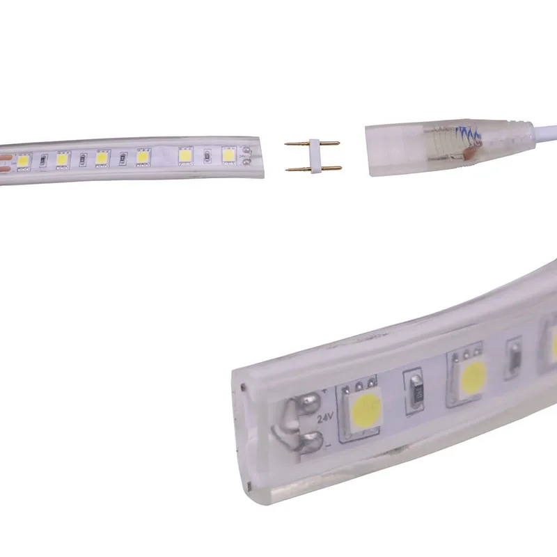 5050 DC 24 V Светодиодные ленты светильник IP67 Водонепроницаемый Гибкая повязка