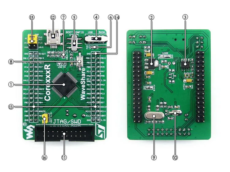 Core205R STM32F2 Core Board STM32F205RBT6 STM32F205 STM32 Development Board JTAG Cortex-M3 Evaluation Core Board with Full IOs