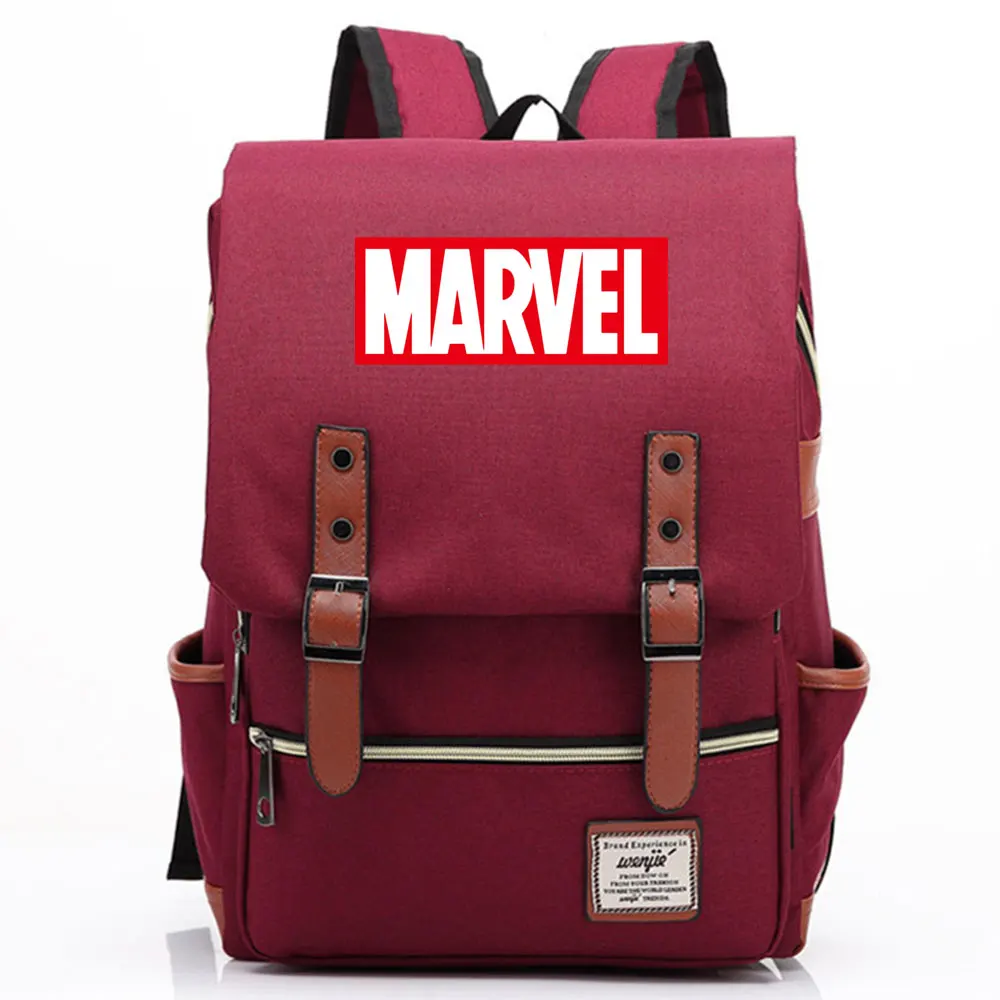 01 Новинка, многоцветная школьная сумка с надписью Marvel, Мстители для мальчиков и девочек, школьная сумка, Холщовый женский рюкзак для подростков, мужской рюкзак - Цвет: 01